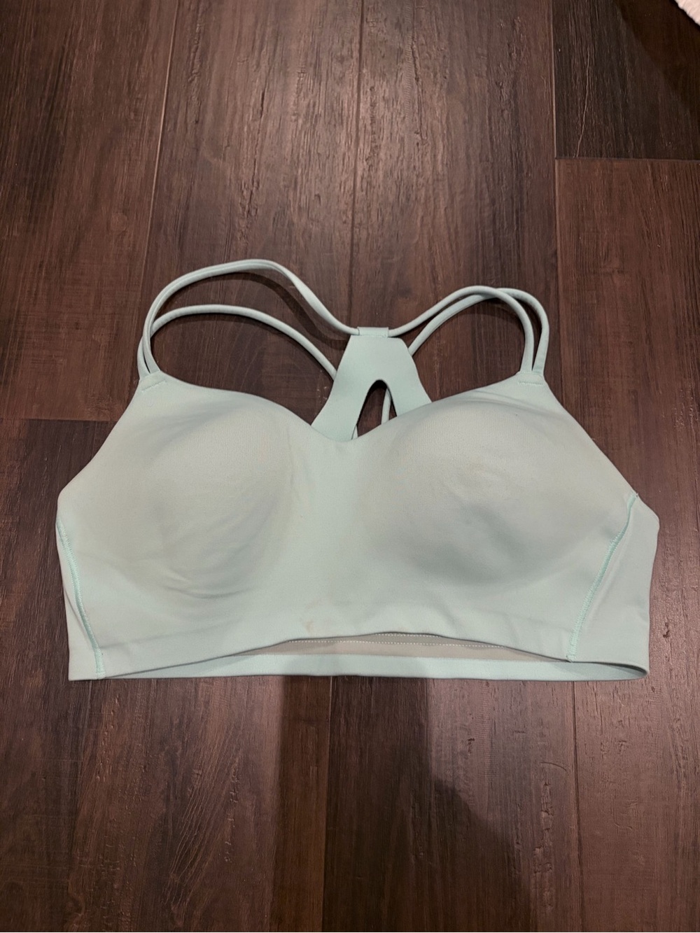 All In Motion Seafoam Sports Bra Strappy Back Light Support Medium